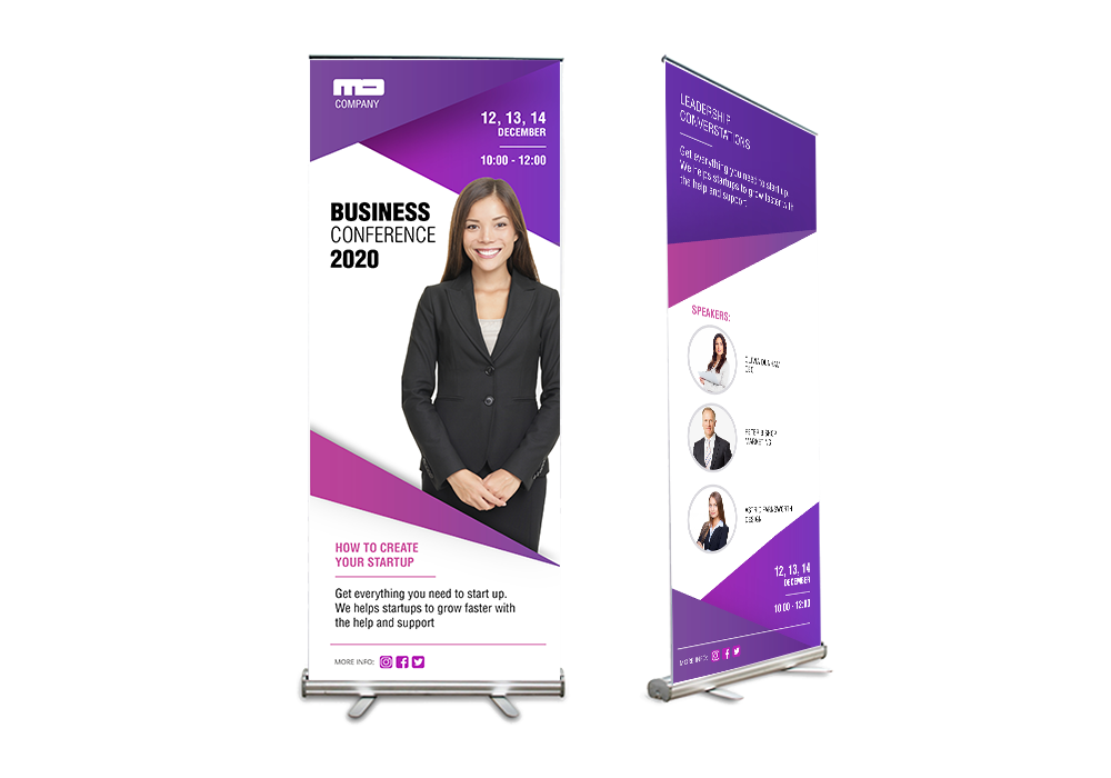 Indoor Banner with Retractable Stand 33